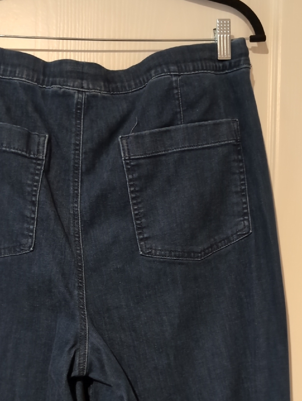 Chico's Pull On Wide Leg Jeans, 12 - Picture 8 of 9